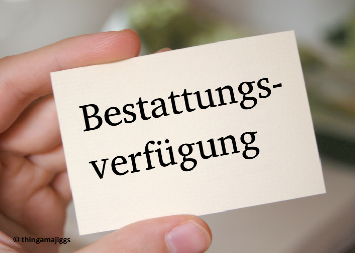 Bestattungsverfügung